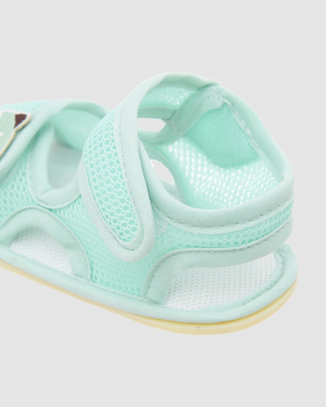 Giày tập đi cho bé Á Châu in hình mặt cáo màu xanh lá 6