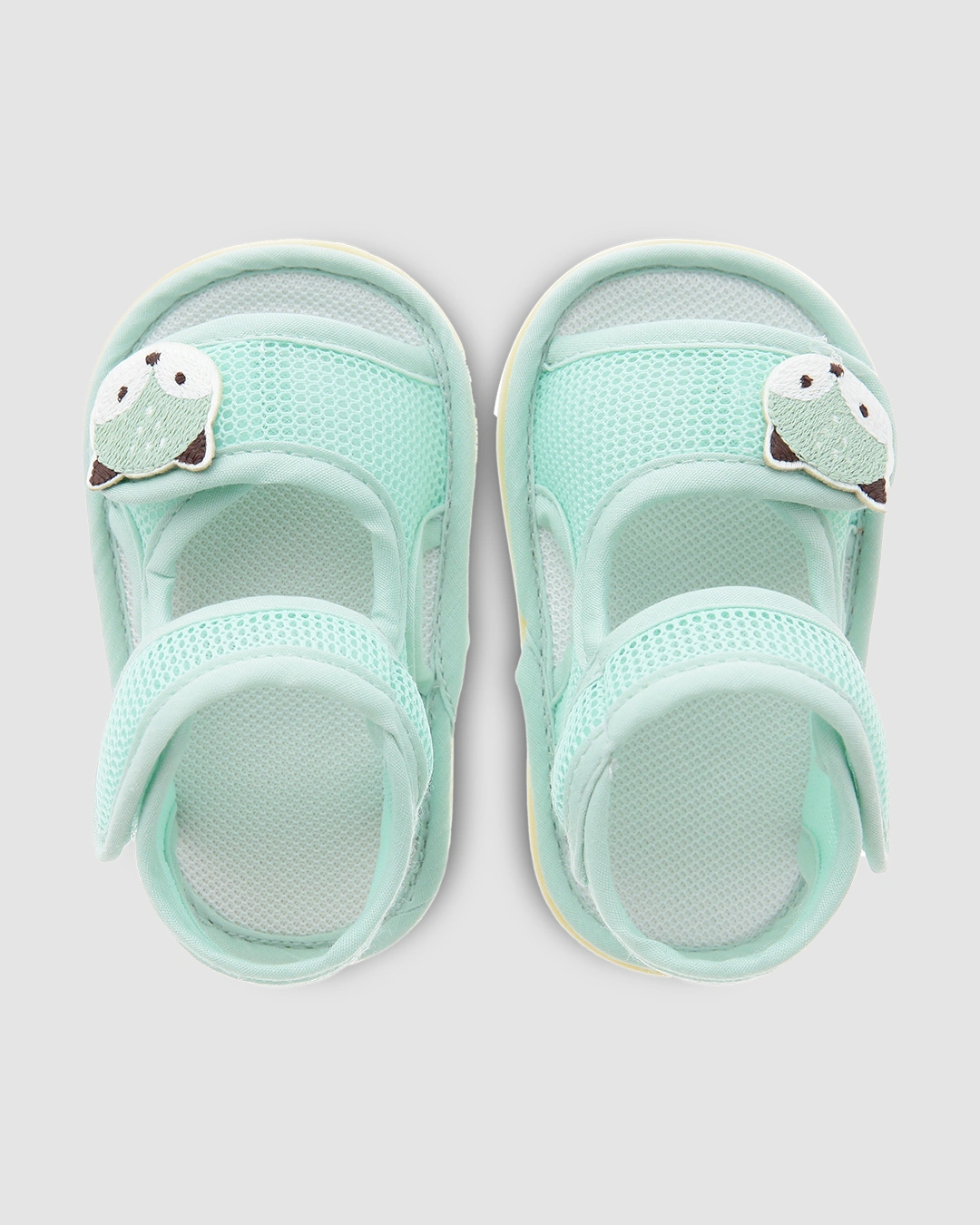 Giày tập đi cho bé Á Châu in hình mặt cáo màu xanh lá 7