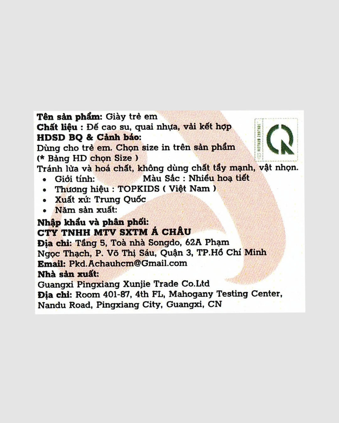 Giày búp bê cho bé Á Châu Avakids AC33 màu hồng 9