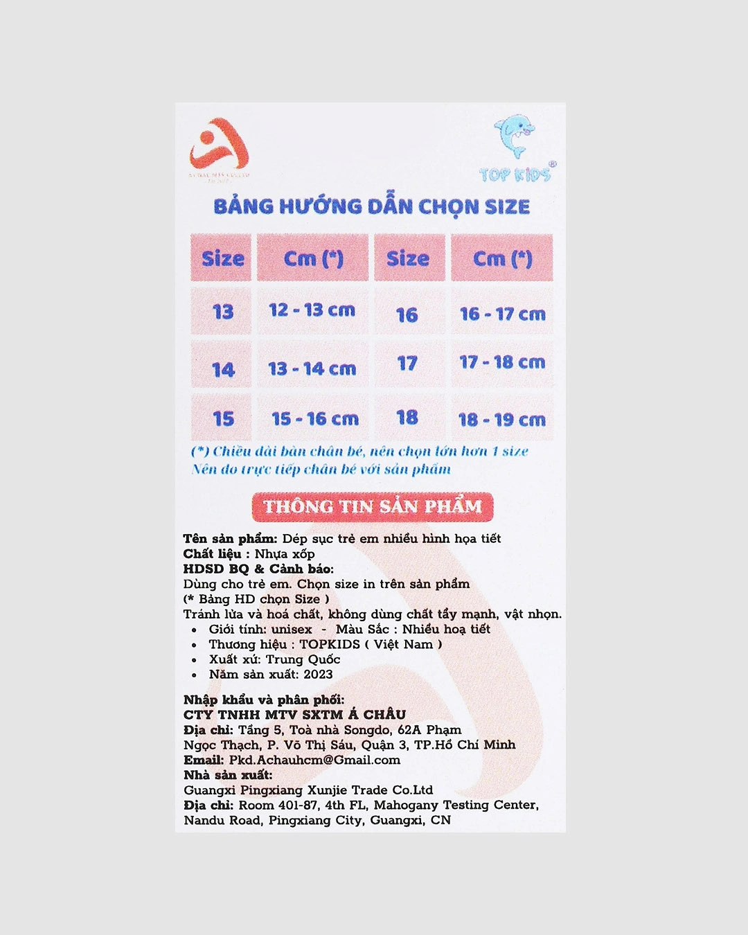 Dép sục cho bé Á Châu Avakids AC39 màu xanh dương đậm 9