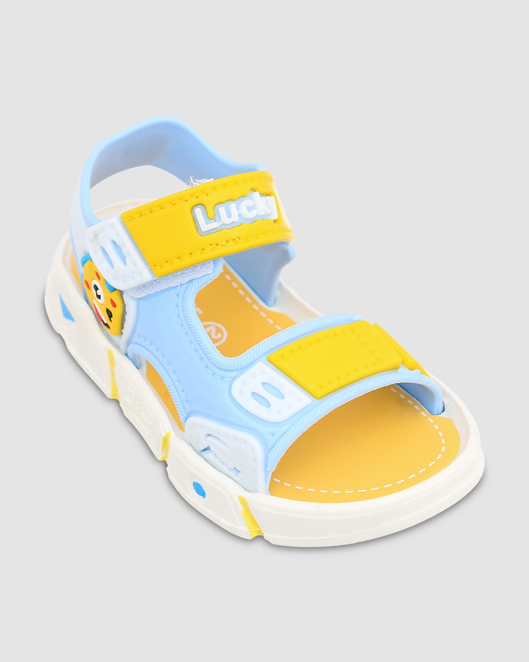 Giày sandal cho bé trai Á Châu Avakids AC34 màu xanh dương - vàng 2