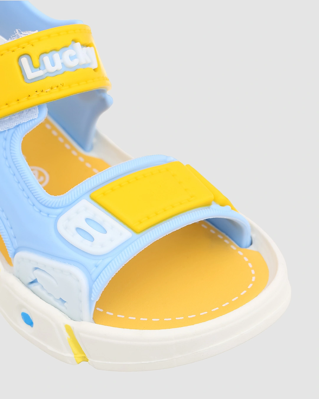 Giày sandal cho bé trai Á Châu Avakids AC34 màu xanh dương - vàng 5