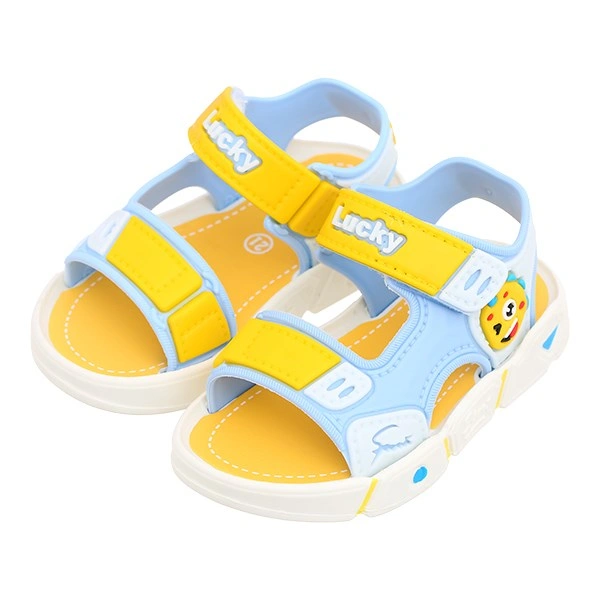 Giày sandal cho bé trai Á Châu Avakids AC34 màu xanh dương - vàng 1