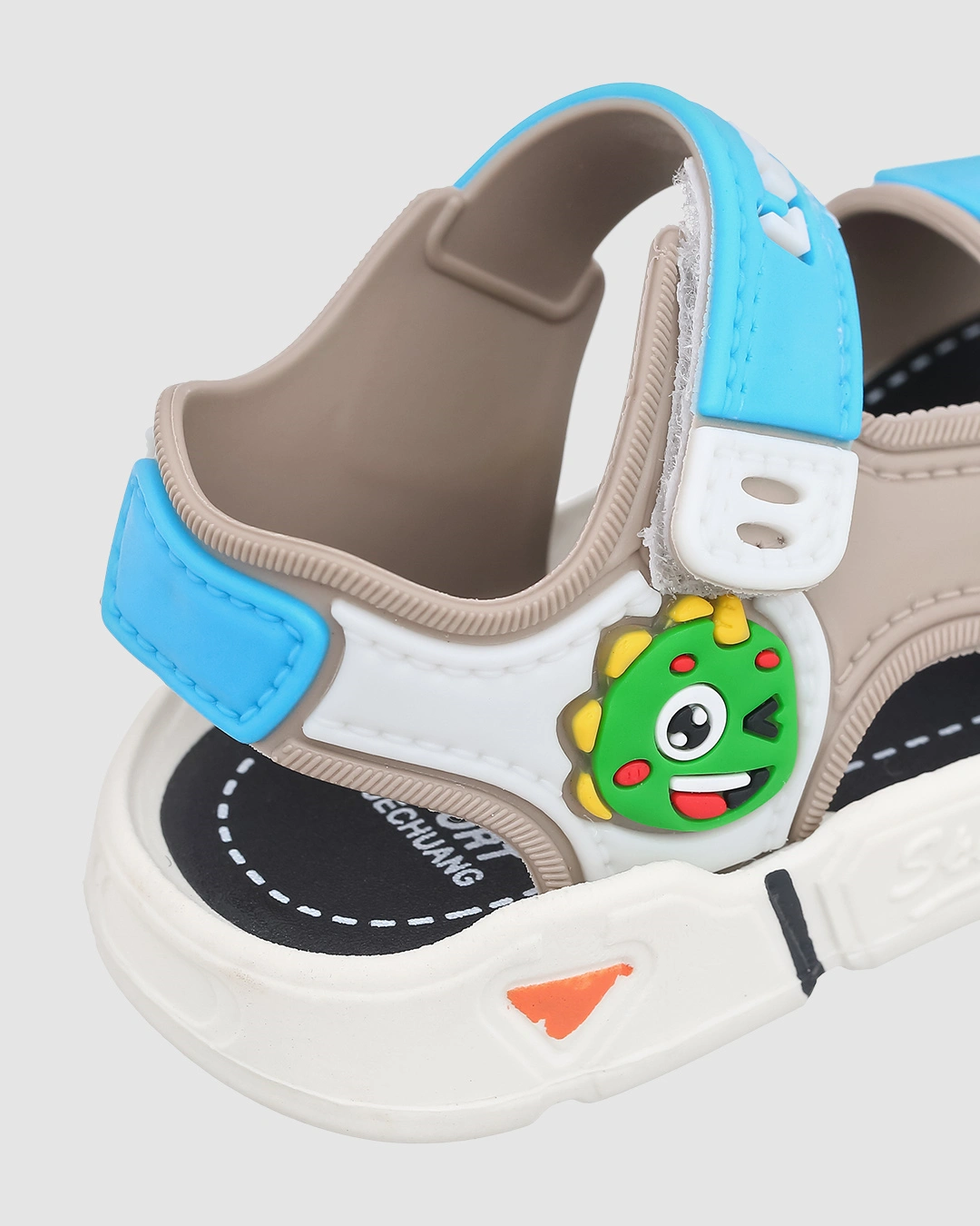 Giày sandal cho bé trai Á Châu Avakids AC34 màu xanh dương - vàng 14