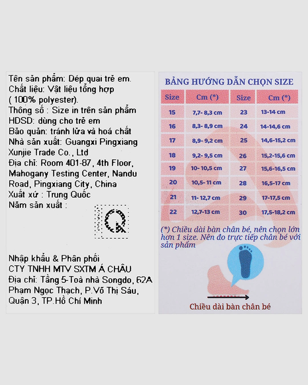 Giày sandal cho bé trai Á Châu Avakids AC49 màu đen - xanh dương 10