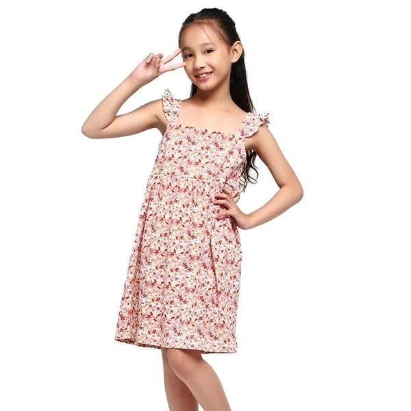 Đầm bé gái AVAFashion 2C CC màu hồng 1