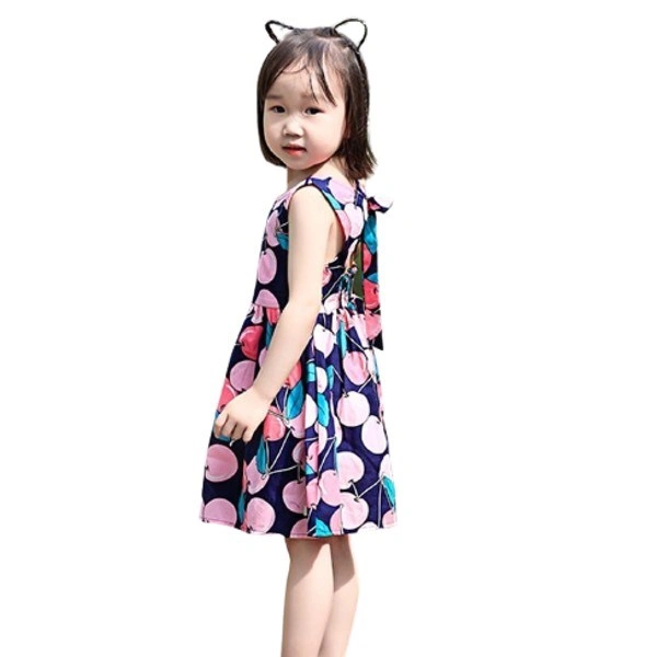 Đầm bé gái Haki màu xanh dương đậm 1