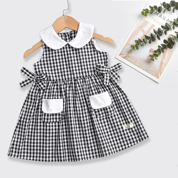 Đầm bé gái Haki HK519 màu đen - trắng 1