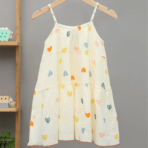 Đầm bé gái Rabity 93.047 màu kem 1