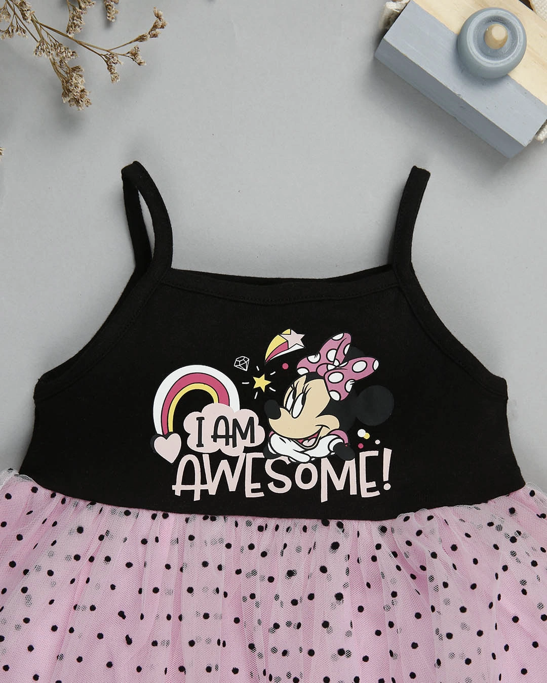 Đầm bé gái Rabity 5.695 màu hồng - đen 3