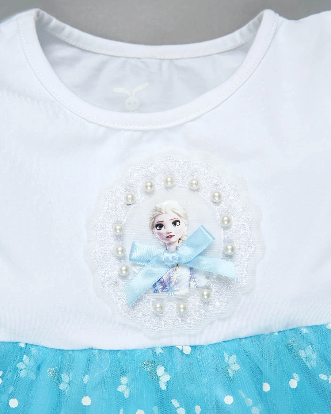 Đầm bé gái Rabity 95.215 màu trắng - xanh dương 4