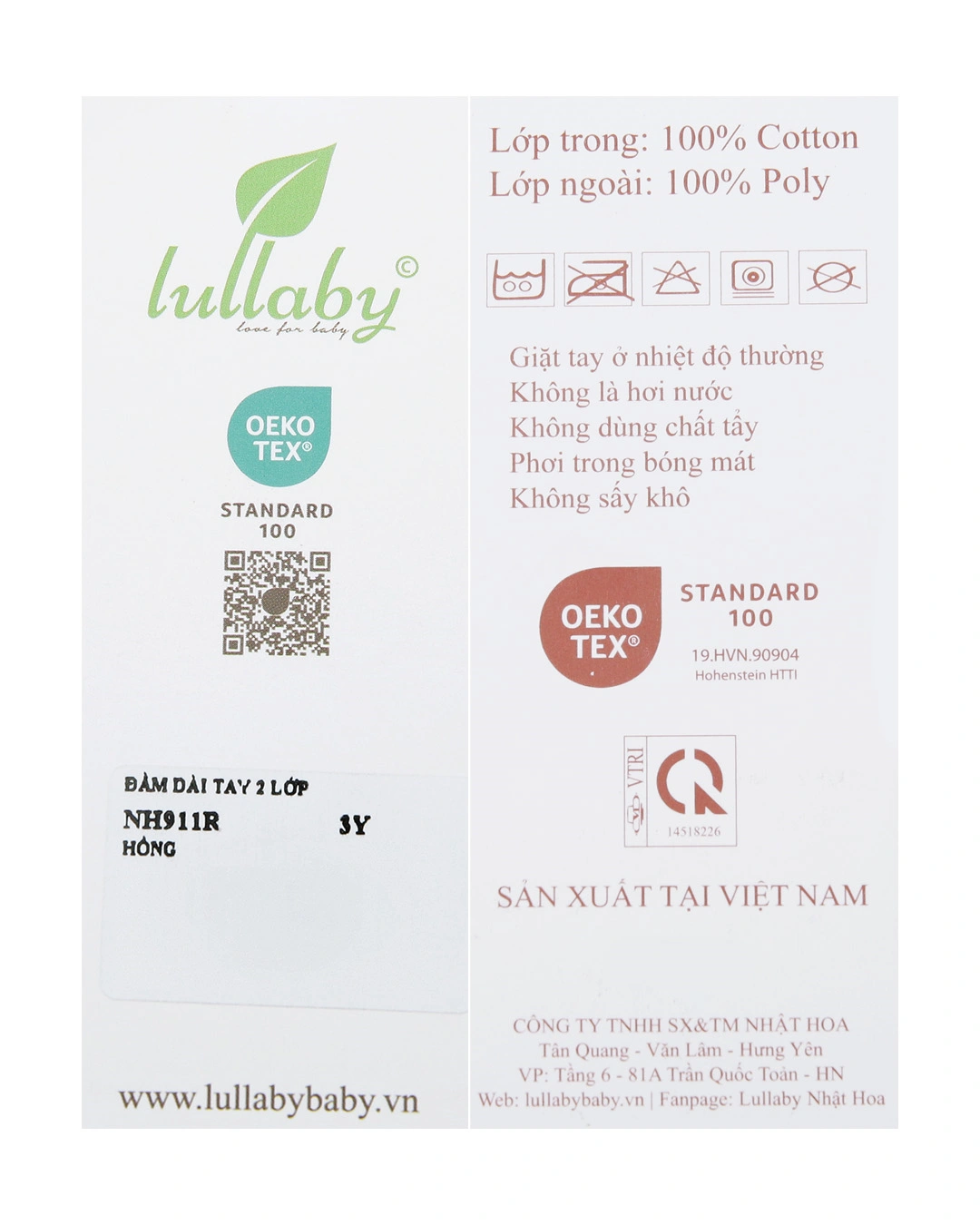 Đầm bé gái Lullaby NH911R màu be 14