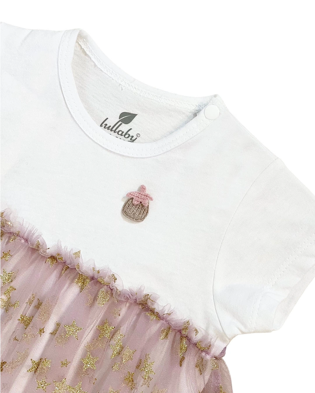 Đầm bé gái Lullaby NH913R màu trắng - tím 3