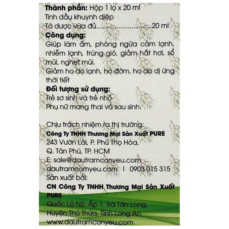 Tinh dầu khuynh diệp Con Yêu 20 ml 6