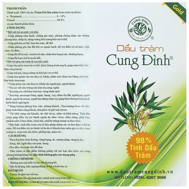 Dầu tràm Cung Đình Gold 50 ml 8