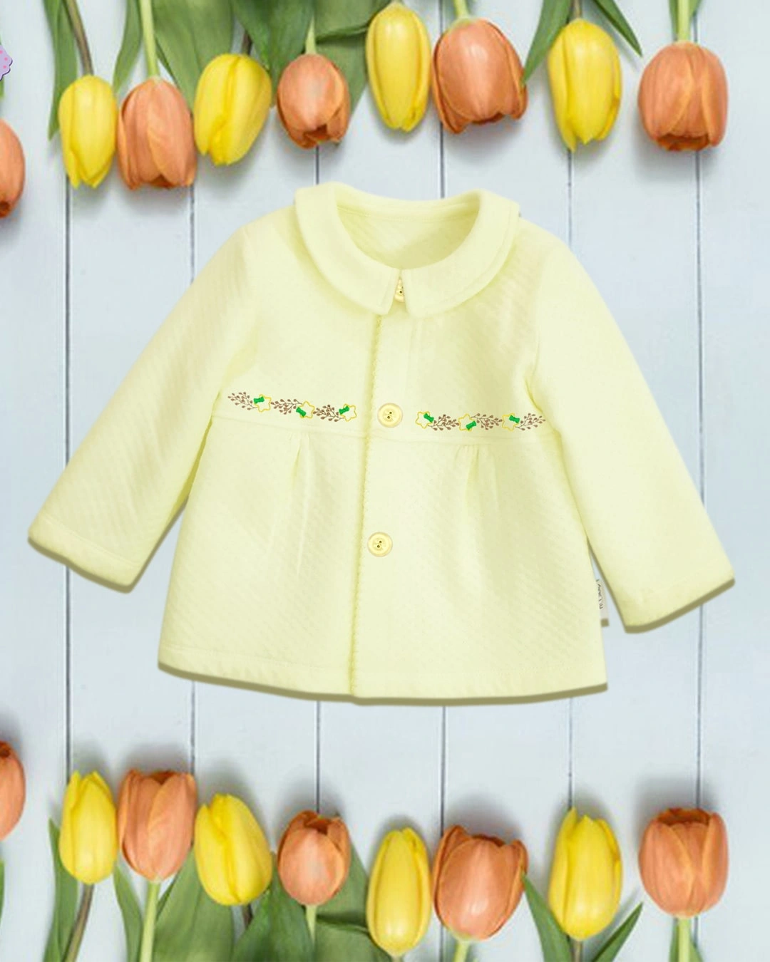 Áo khoác vải dệt bông bé gái BabyMommy - Màu ngẫu nhiên 2