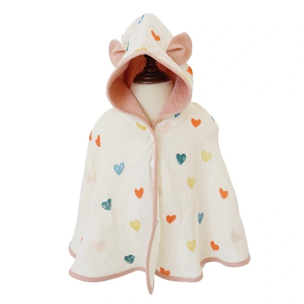 Áo choàng unisex Bessla cotton trắng