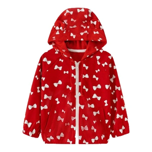 Áo khoác bé gái Rabity cotton đỏ