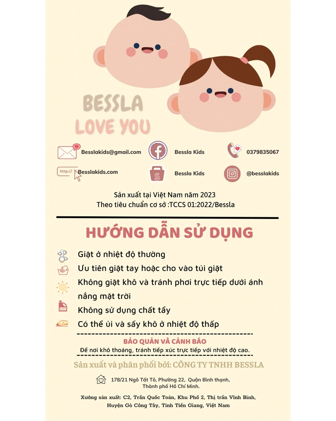 Áo choàng Bessla 6 - 24 tháng in hình thỏ hồng màu trắng 14