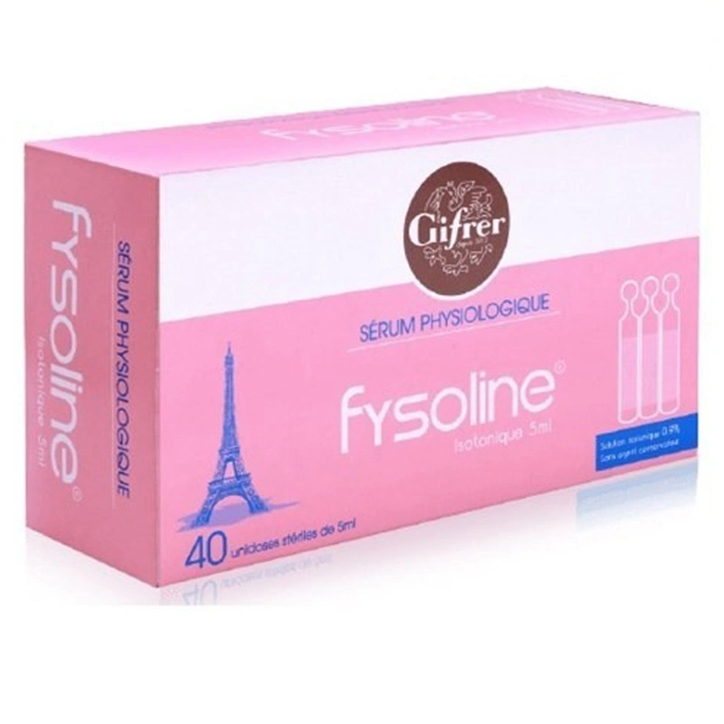 Nước muối sinh lý vệ sinh mắt mũi Fysoline 5 ml (Hộp 40 ống) 2