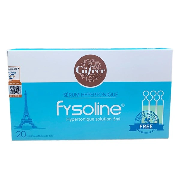 Nước muối sinh lý giảm ngạt, khô mũi Fysoline