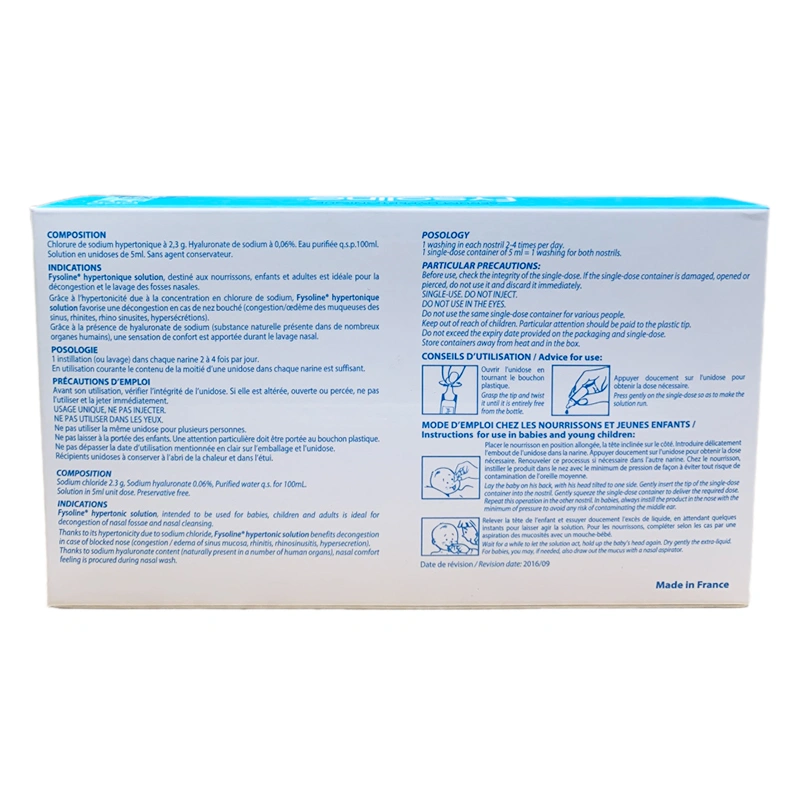 Nước muối sinh lý vệ sinh mắt mũi Fysoline 5 ml (Hộp 40 ống) 7