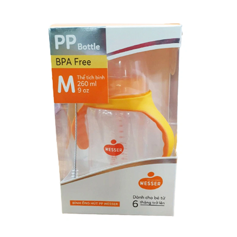 Bình tập uống Wesser 260 ml - Màu cam (từ 6 tháng) 2