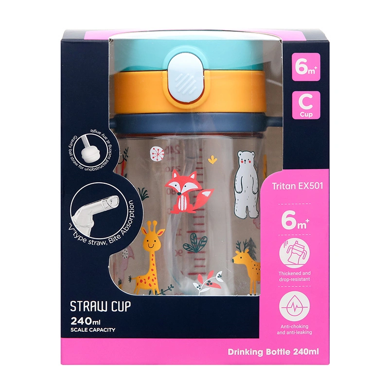 Bình tập uống Galena GA-B01 240 ml - Màu ngẫu nhiên (từ 6 tháng) 2