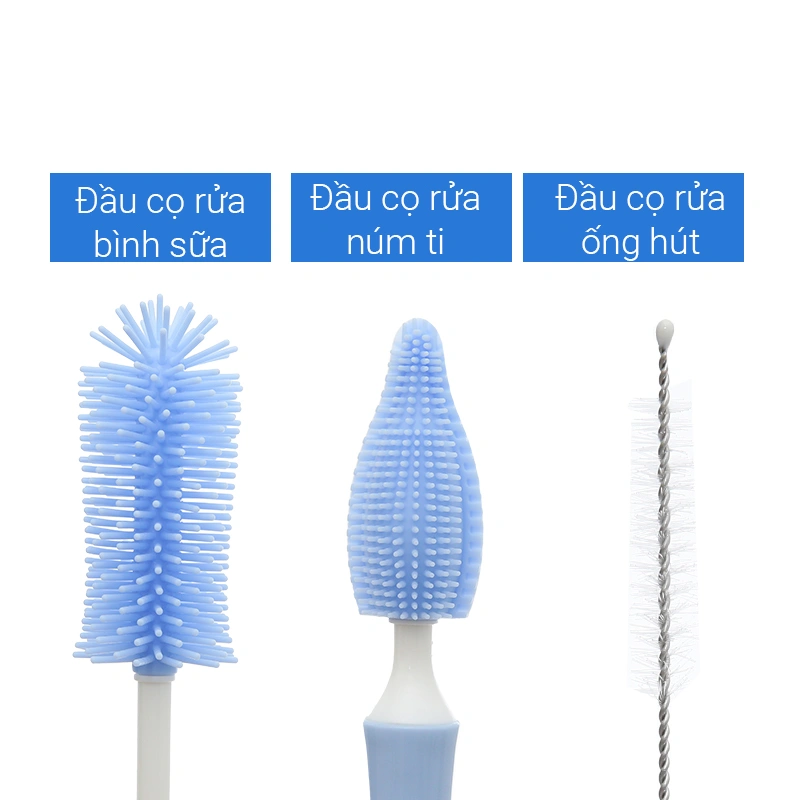 Cọ rửa bình sữa 3 chi tiết TOP KIDS 7