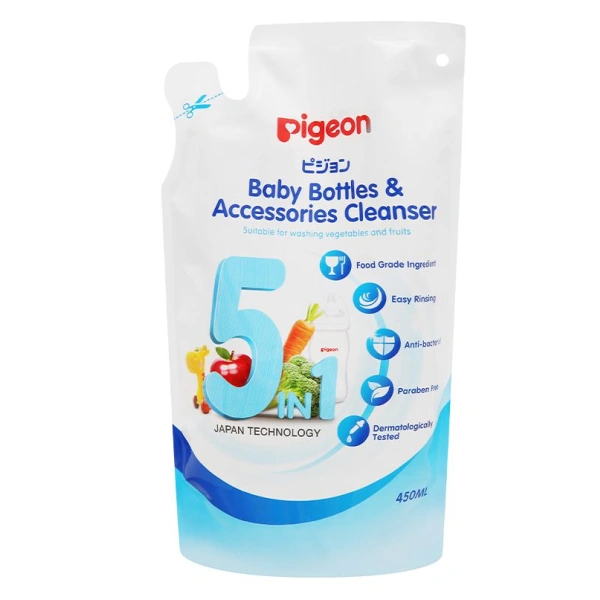 Nước rửa bình sữa Pigeon túi 450 ml 1