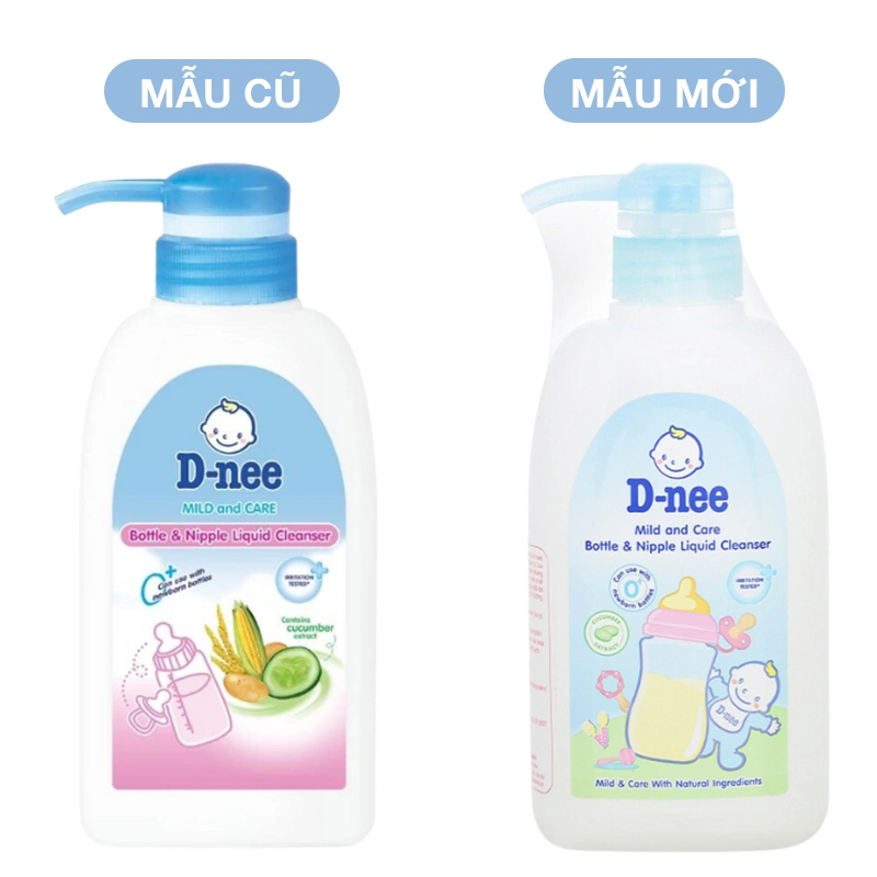 Nước rửa bình sữa D-nee chai 500 ml dịu nhẹ 2