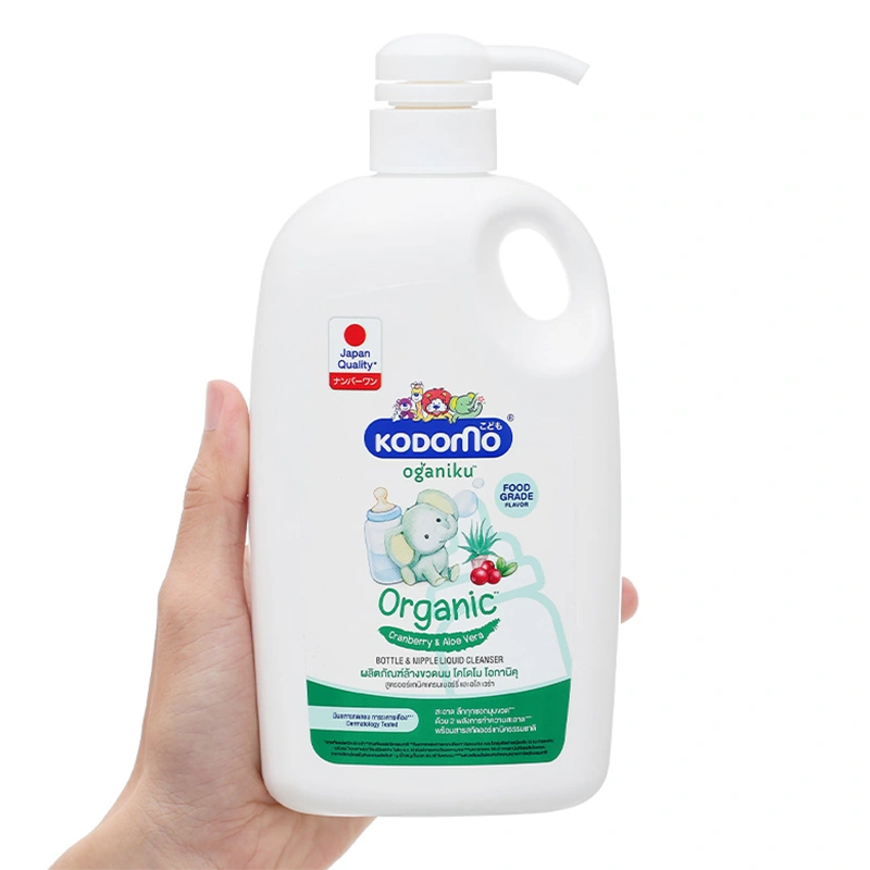 Dung dịch làm sạch đồ dùng Kodomo Organic chiết xuất lô hội và việt quất chai 650 ml hương quả mọng 4
