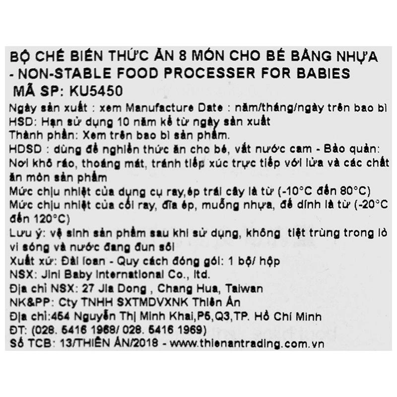 Bộ chế biến thức ăn KuKu KU5450 3