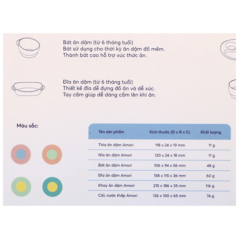 Bộ đồ ăn dặm Inochi Amori HIN.BOAD.AMOR - Màu ngẫu nhiên 18