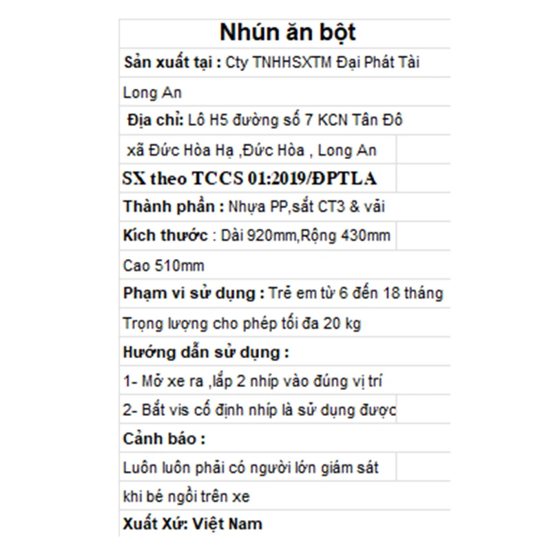 Ghế nhún ăn bột Đại Phát Tài (6 - 18 tháng) - Màu xanh dương 7