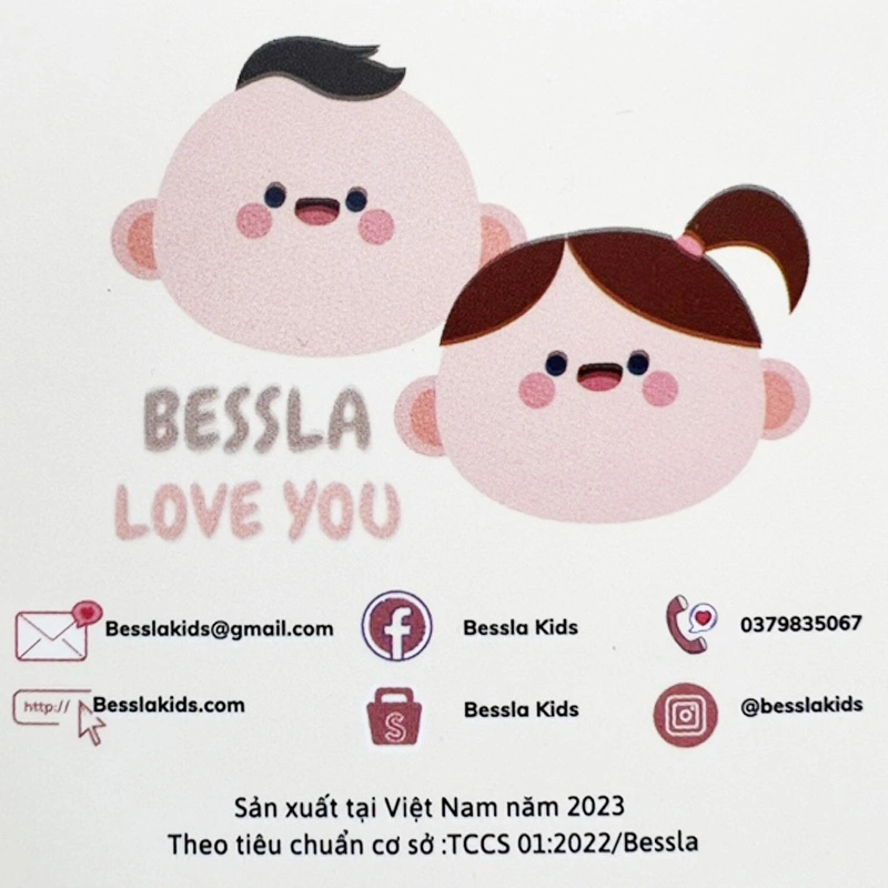 Gối Bessla 35x25x1 cm - Trái tim (0 - 3 tháng) 17