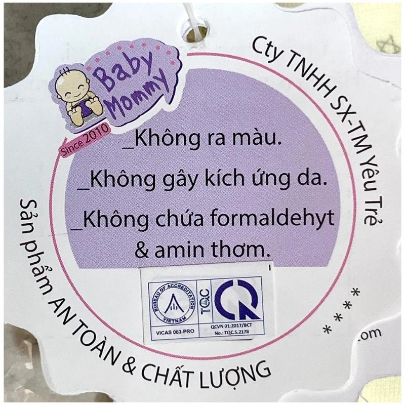 Yếm ăn cho bé tai thỏ cotton BabyMommy - Màu ngẫu nhiên (1 - 12 tháng) 8