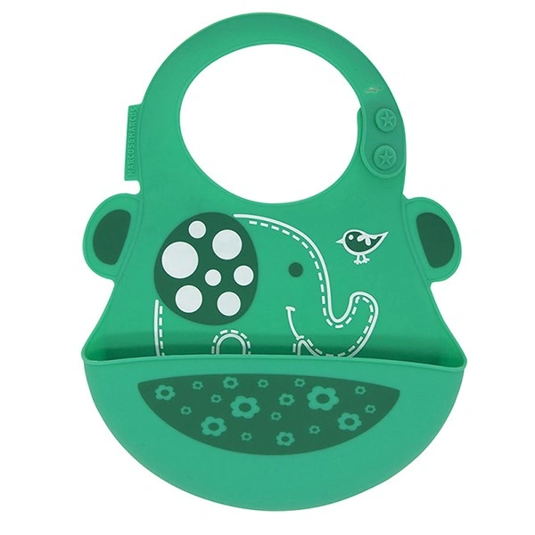 Yếm ăn cho bé silicone Marcus & Marcus - Ollie - MNMBB01-EP - Màu xanh lá (từ 6 tháng) 1