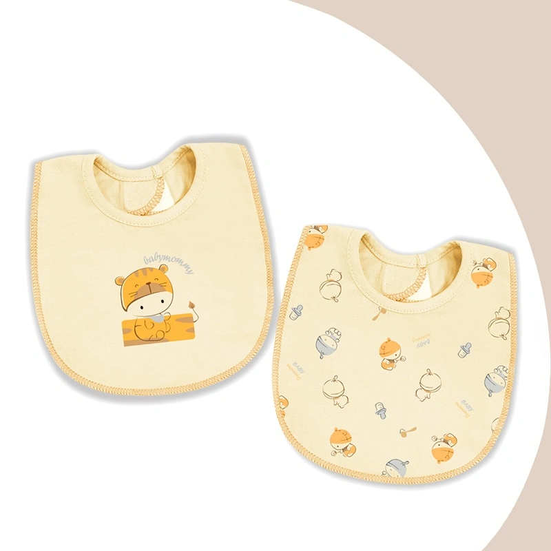 Bộ 2 yếm ăn cho bé hình em bé cotton BabyMommy - Màu ngẫu nhiên (0 - 9 tháng) 3