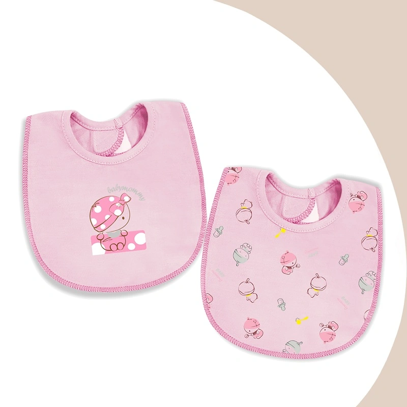 Bộ 2 yếm ăn cho bé hình em bé cotton BabyMommy - Màu ngẫu nhiên (0 - 9 tháng) 4