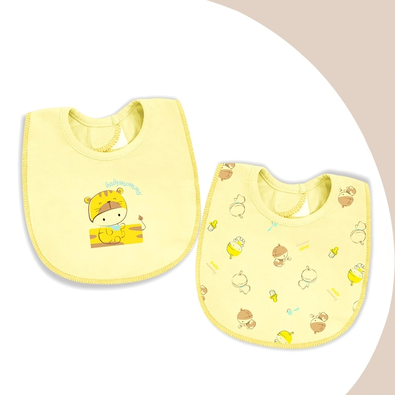 Bộ 2 yếm ăn cho bé hình em bé cotton BabyMommy - Màu ngẫu nhiên (0 - 9 tháng) 5