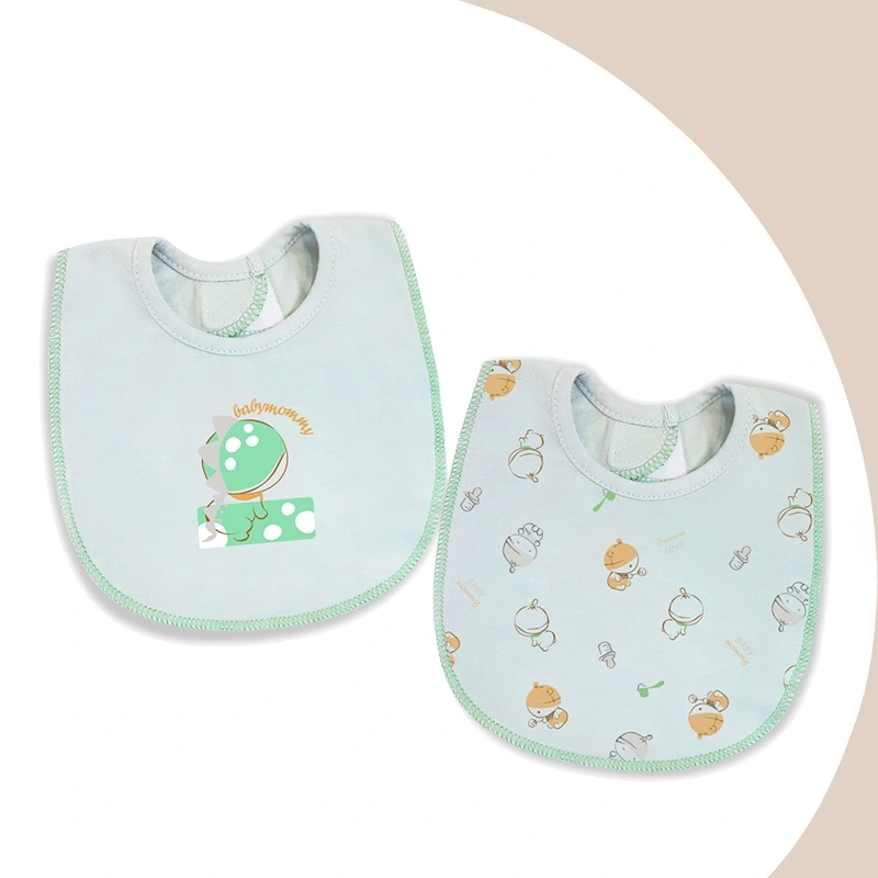 Bộ 2 yếm ăn cho bé hình em bé cotton BabyMommy - Màu ngẫu nhiên (0 - 9 tháng) 6