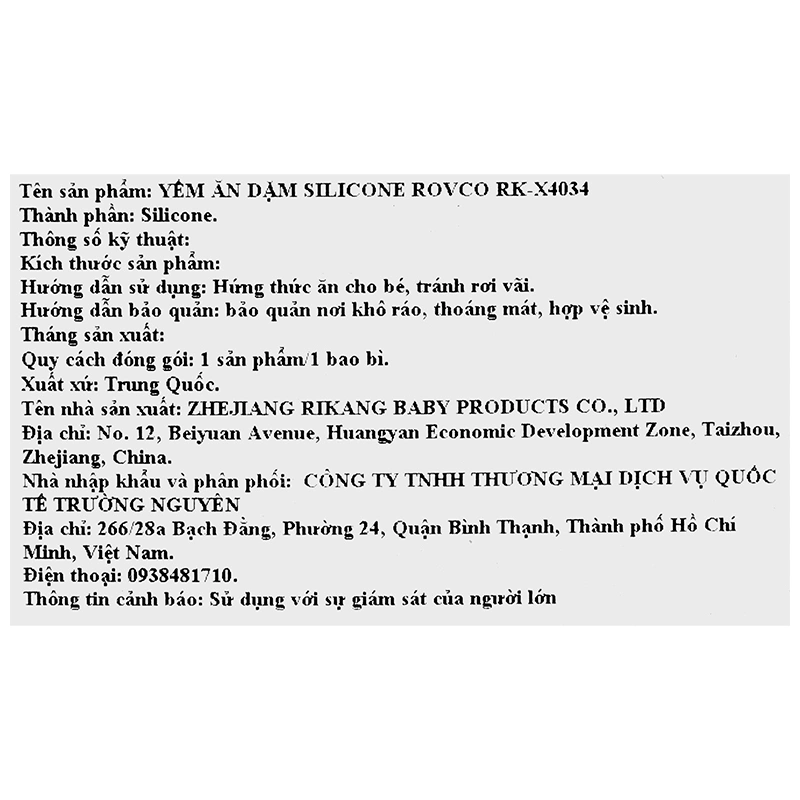Yếm ăn cho bé silicone ROVCO RK-X4034 - Màu ngẫu nhiên (từ 6 tháng) 8