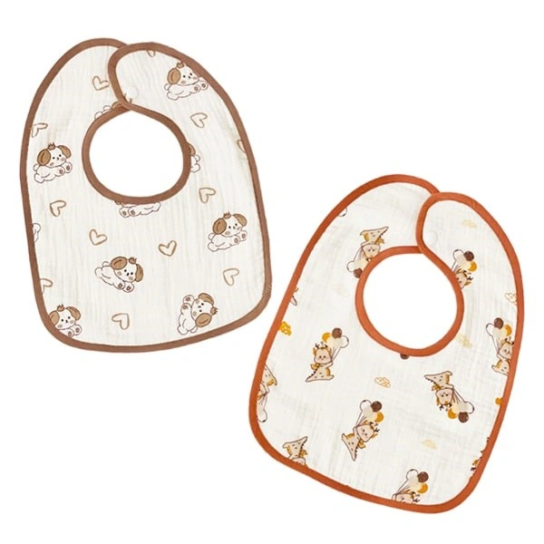 Bộ 2 yếm ăn cho bé hình vuông cotton Bessla (0 - 36 tháng) 1