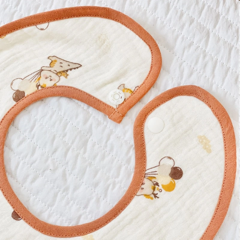 Bộ 2 yếm ăn cho bé hình vuông cotton Bessla (0 - 36 tháng) 5