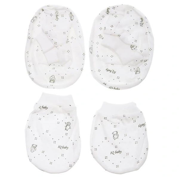 Bộ bao tay, bao chân bo thun IQ Baby - Màu ngẫu nhiên (0 - 3 tháng) 3