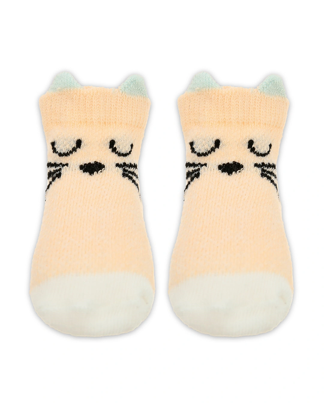 Set 5 đôi tất sơ sinh Á Châu màu hồng phấn - trắng - xanh (1 - 2 tuổi) 22