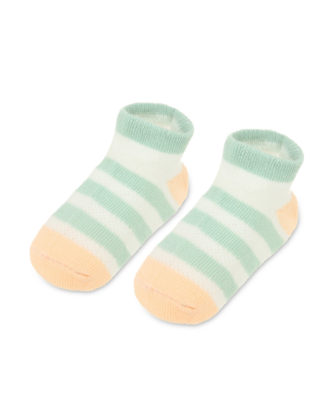 Set 5 đôi tất sơ sinh Á Châu màu hồng phấn - trắng - xanh (1 - 2 tuổi) 4