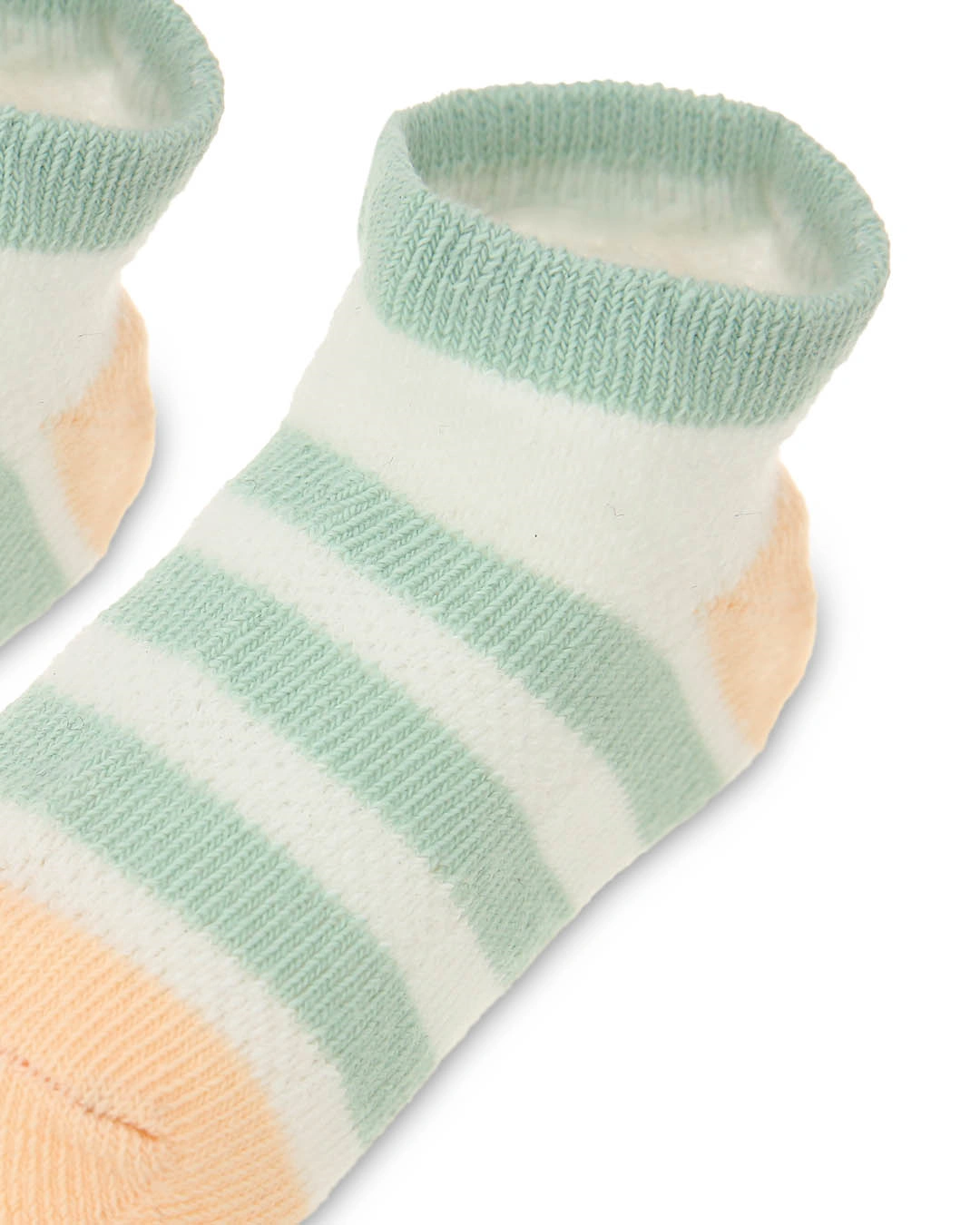 Set 5 đôi tất sơ sinh Á Châu màu hồng phấn - trắng - xanh (1 - 2 tuổi) 5