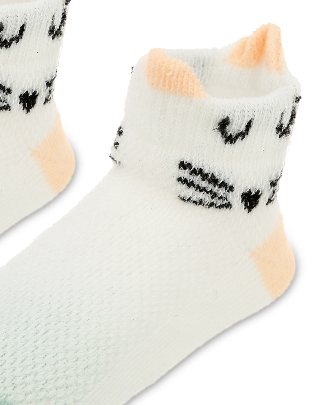 Set 5 đôi tất sơ sinh Á Châu màu hồng phấn - trắng - xanh (1 - 2 tuổi) 10